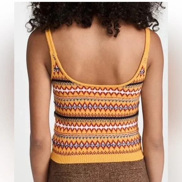 Rag & bone willow fair isle yellow wool sweater cami vest - Picture 9 of 9